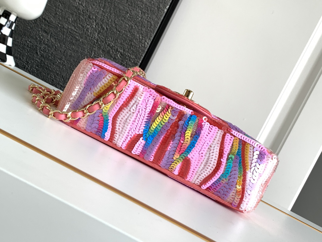 Symphony gradient sequin bag Chanel 24SS latest square fat CF