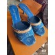  Lv  24 denim kitten heel shoes 