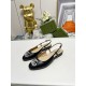 GUCCI Horse-bit buckle flat ballet shoes