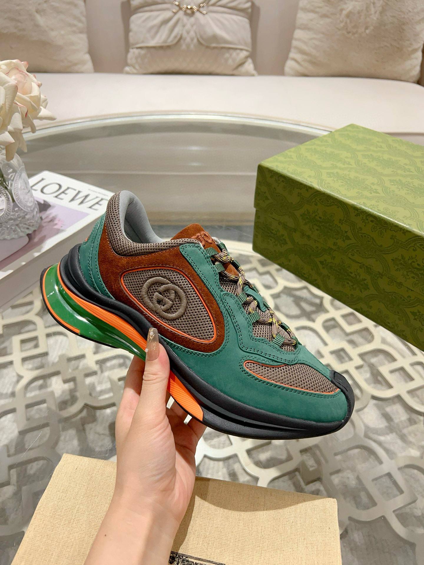 GUCCI Dad's lovers shoes TPU鉃昉U Foam combination outsole VER Fashion Dad Trainers  Shoes