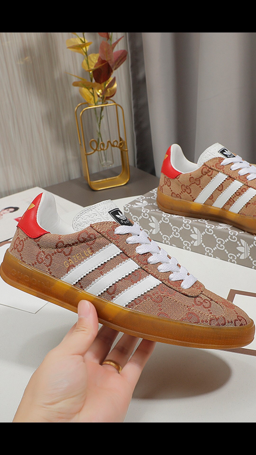 Adidas&GUCCI originals Gazalle Clover Classic Joker Leisure Shoes