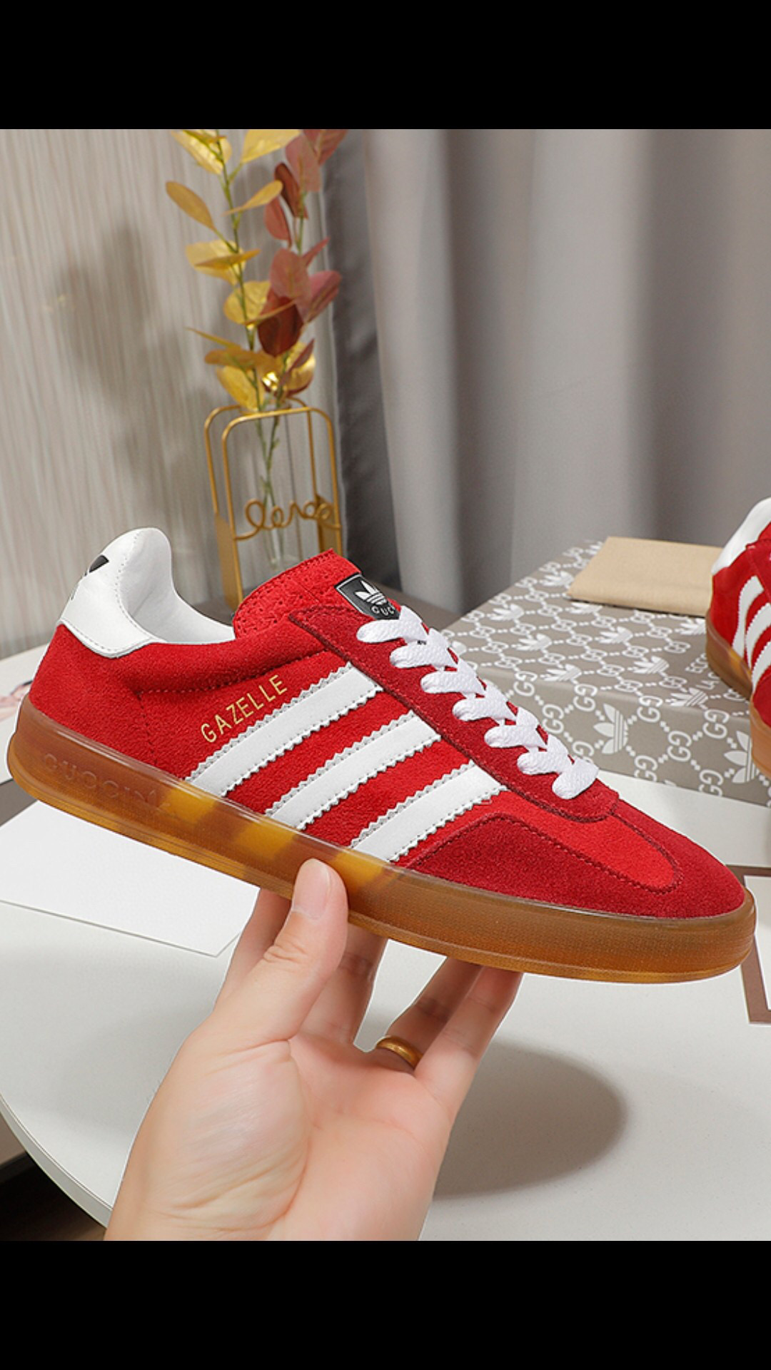 Adidas&GUCCI originals Gazalle Clover Classic Joker Leisure Shoes