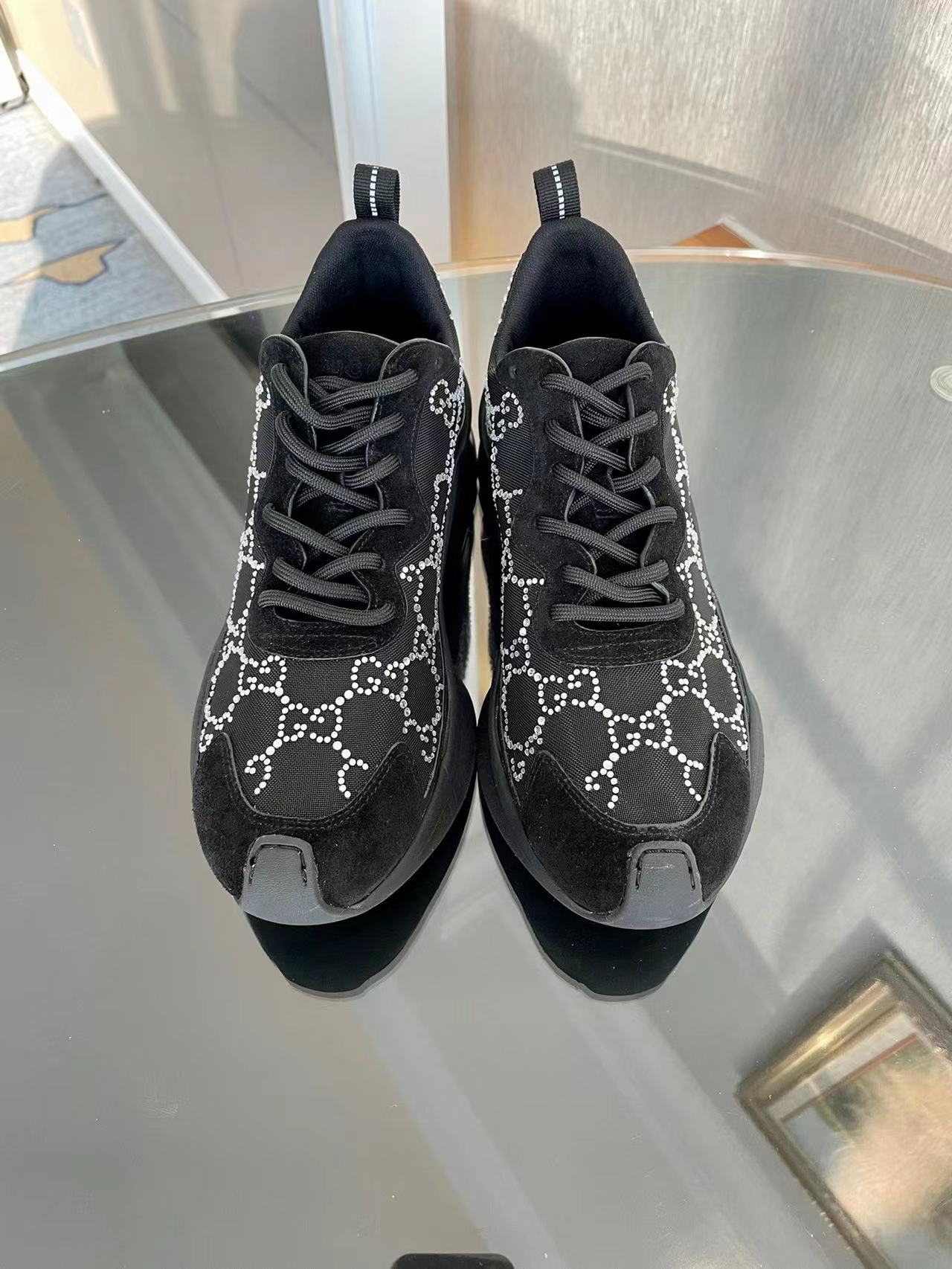 GUCCI Run sneakers bling bling Rhinestone shoes