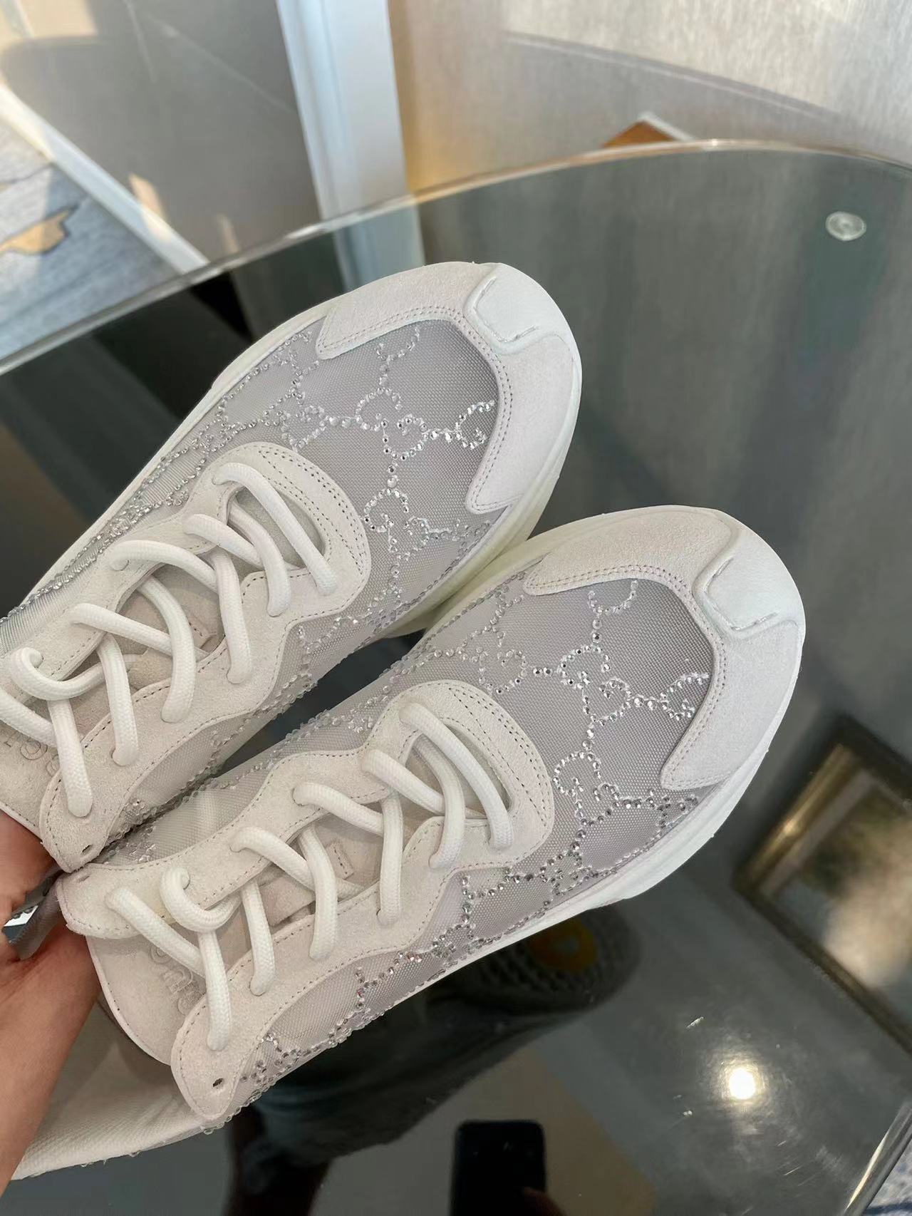 GUCCI Run sneakers bling bling Rhinestone shoes