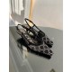 GUCCI Vintage Middle aged hot diamond mesh sandals