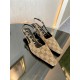 GUCCI Vintage Middle aged hot diamond mesh sandals