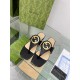 GUCCI Flat bottomed flip flops hardware GG logo