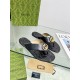 GUCCI Flat bottomed flip flops hardware GG logo