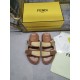 Fendi Double strap flat bottomed slippers