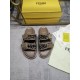 Fendi Double strap flat bottomed slippers