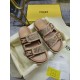 Fendi Double strap flat bottomed slippers