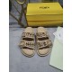 Fendi Double strap flat bottomed slippers