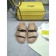 Fendi Double strap flat bottomed slippers