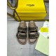 Fendi Double strap flat bottomed slippers