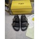 Fendi Double strap flat bottomed slippers