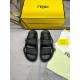 Fendi Double strap flat bottomed slippers