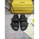 Fendi Double strap flat bottomed slippers