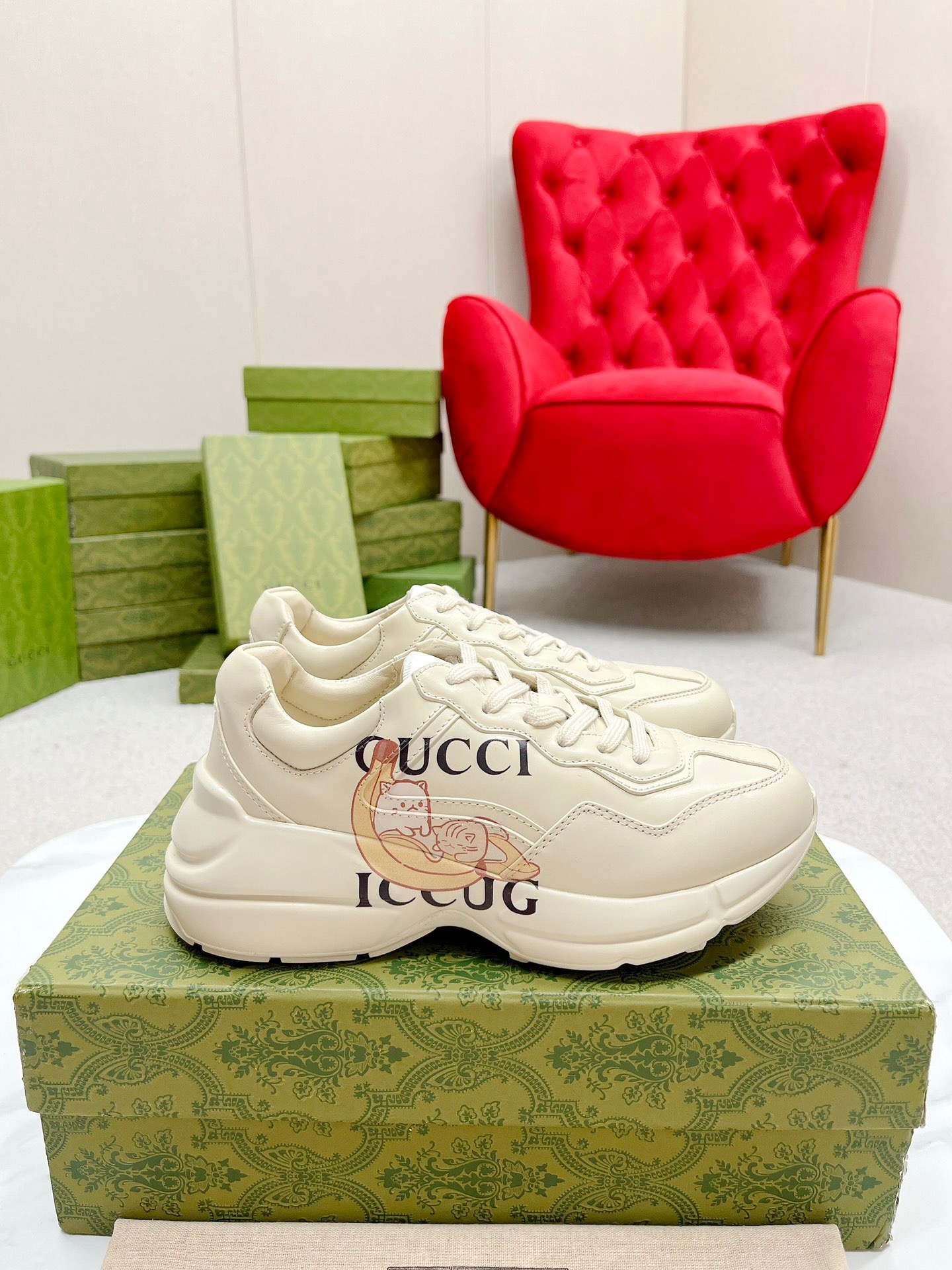 GUCCI Rhyton Same style dad shoes for both men and women