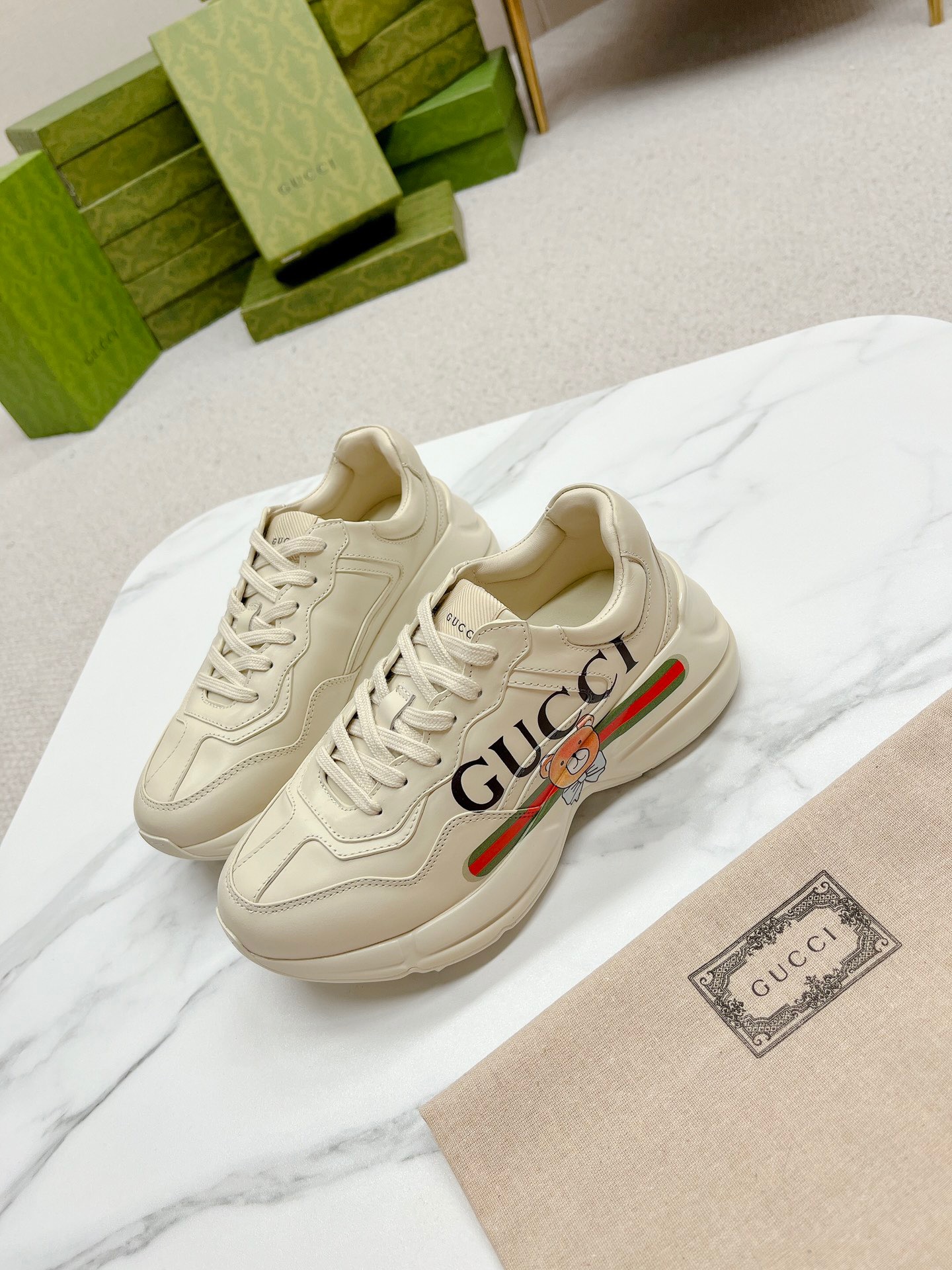 GUCCI Rhyton Same style dad shoes for both men and women