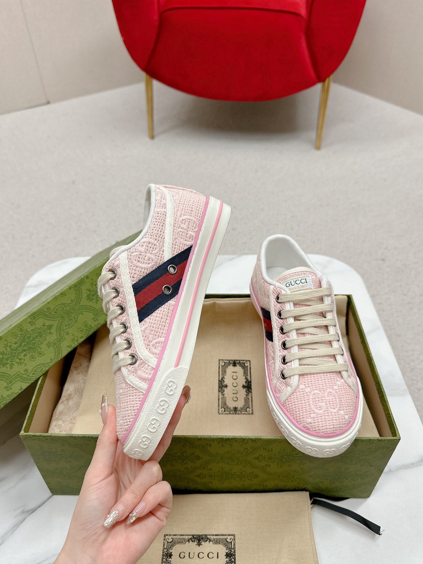 GUCCI tennis 1977 Classic canvas shoes