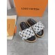 LV Pool Pillow Comfort Embossed logo flat bottom slippers