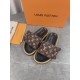 LV Pool Pillow Comfort Embossed logo flat bottom slippers