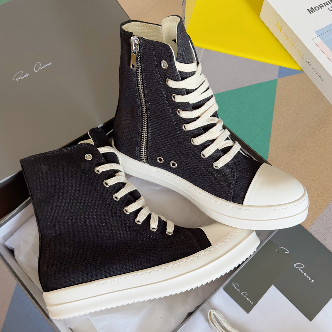 RICK OWENS LUXOR Retro casual canvas shoes