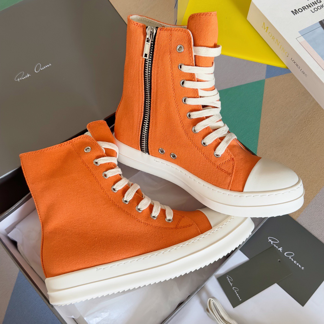 RICK OWENS LUXOR Retro casual canvas shoes