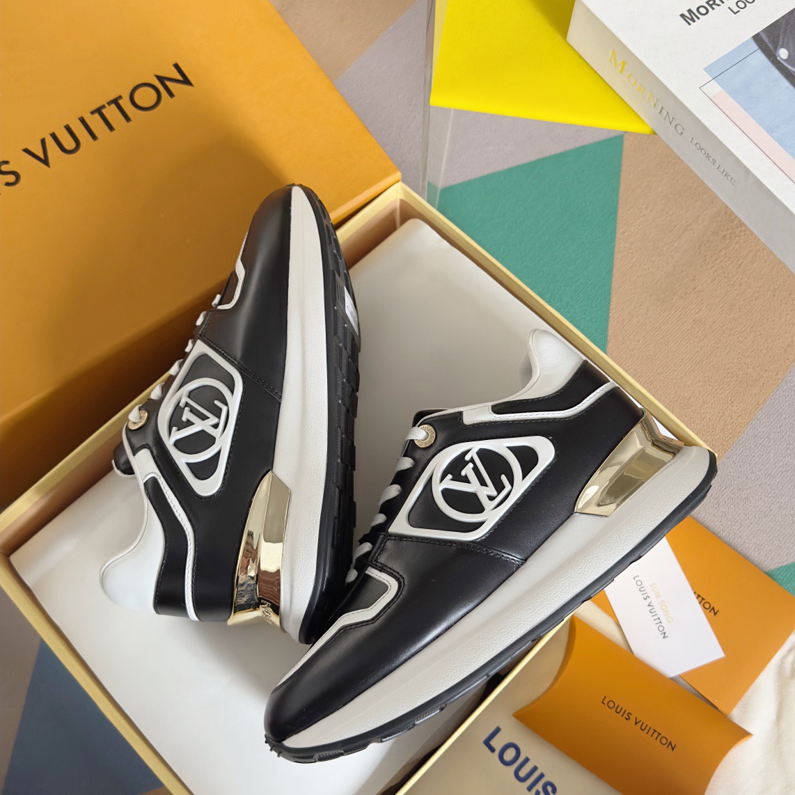 LV Neo Run Away Classic two tone patchwork casual shoes