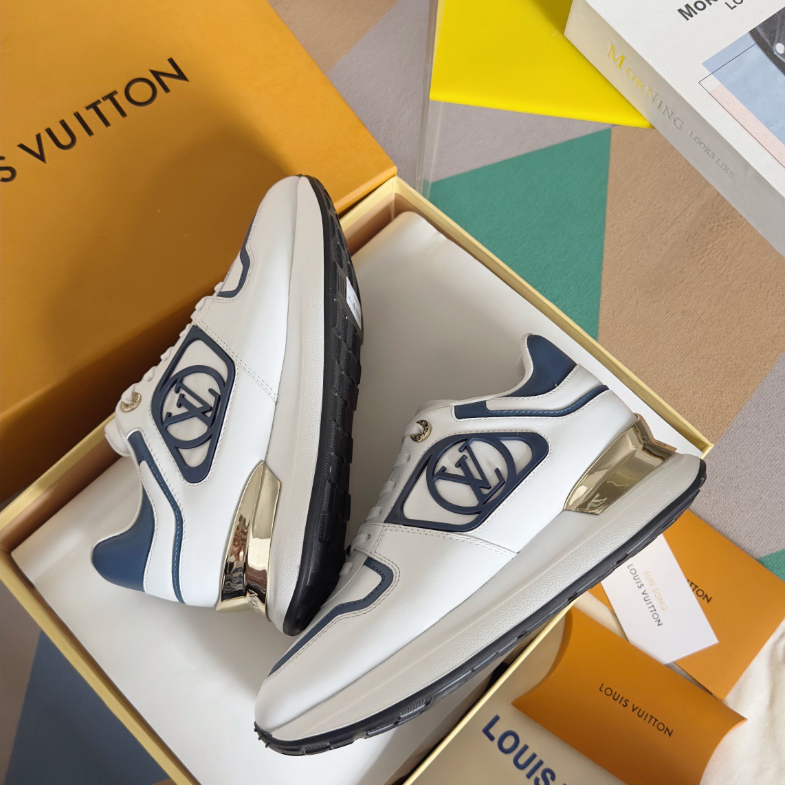 LV Neo Run Away Classic two tone patchwork casual shoes