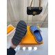 LV Denim printed fabric anti slip slippers