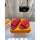 LV Denim printed fabric anti slip slippers