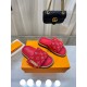 LV Denim printed fabric anti slip slippers