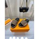 LV Denim printed fabric anti slip slippers