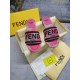 Fendi Canvas embroidered flat bottomed slippers