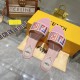 Fendi 5D color embroidered flat bottomed slippers