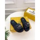 Fendi Space cotton pocket casual slippers