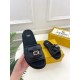 Fendi Space cotton pocket casual slippers