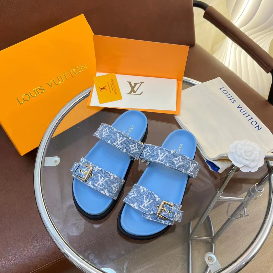 LV Double printed slippers