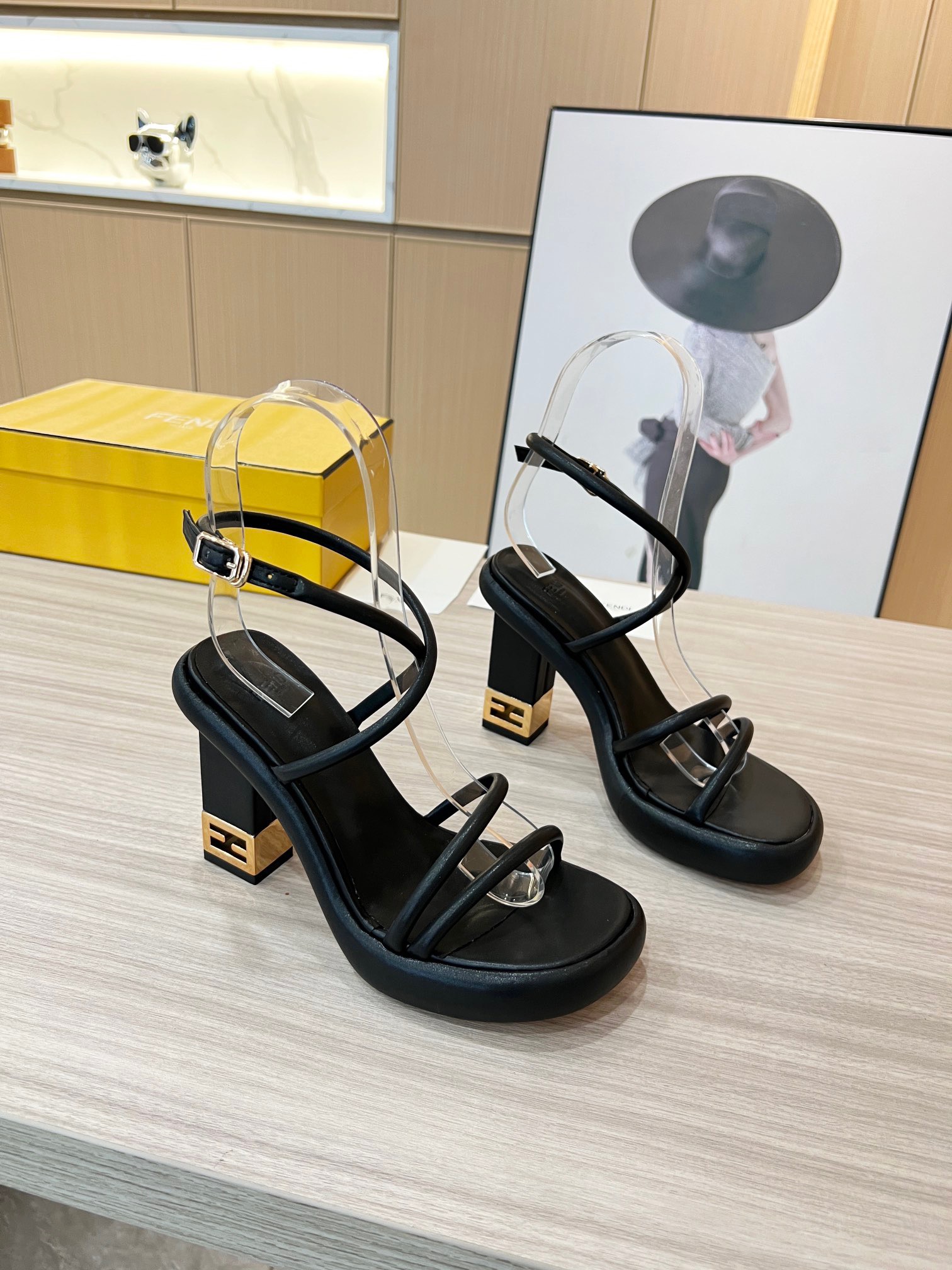 Fendi Traditional Craft High Heel Sandals