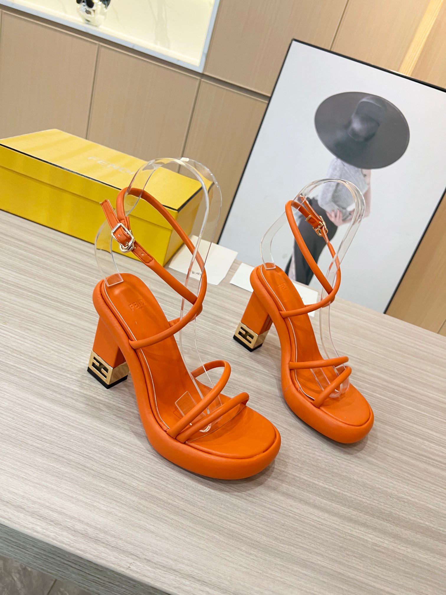 Fendi Traditional Craft High Heel Sandals