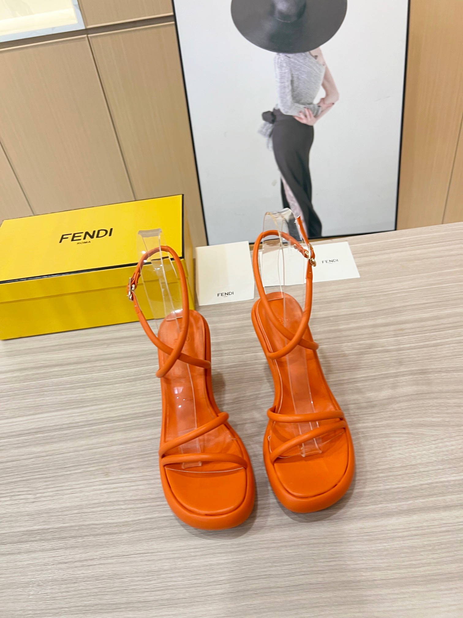 Fendi Traditional Craft High Heel Sandals