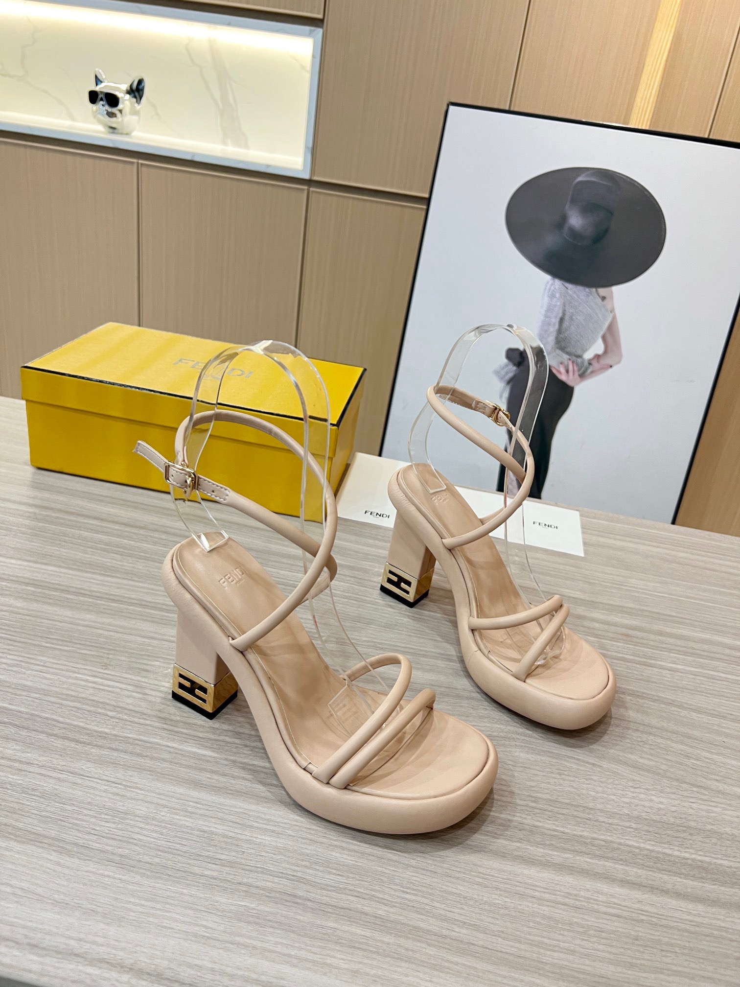 Fendi Traditional Craft High Heel Sandals