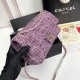 CHANEL Handmade fabric shoulder bag