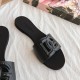 Dolce&Gabbana 3D logo flat bottom slippers