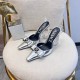 Versace GIANNI RIBBON Medusa square toe film thick heeled sandals