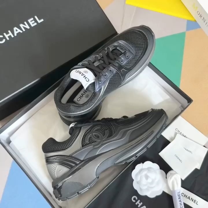 CHANEL CC Silver Horn King Casual Sports Shoes