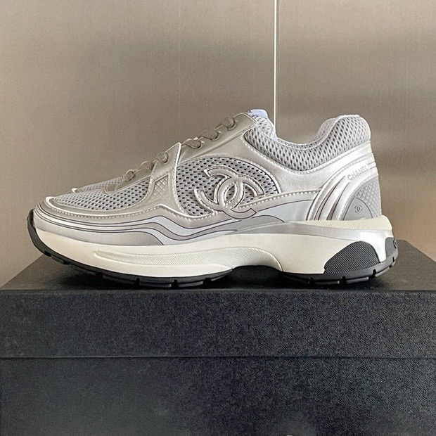 CHANEL CC Silver Horn King Casual Sports Shoes