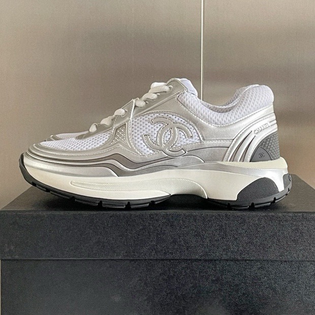 CHANEL CC Silver Horn King Casual Sports Shoes