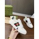 GUCCI Men's and women's sports and leisure small white shoes